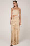 AVANT TOI Hand Painted Cashmere Silk Bandeau in Vaniglia
