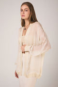 AVANT TOI Hand Painted Chiffon Cardigan in Vaniglia