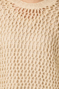 AVANT TOI Hand Painted Lace Stitch Cashmere Silk Pullover in Vaniglia