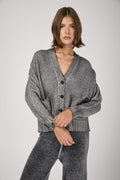 AVANT TOI Hand Painted Malfile Merino Silk Cardigan in Husky