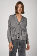 AVANT TOI Hand Painted Malfile Merino Silk Cardigan in Husky