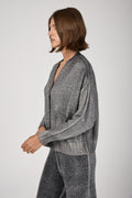 AVANT TOI Hand Painted Malfile Merino Silk Cardigan in Husky