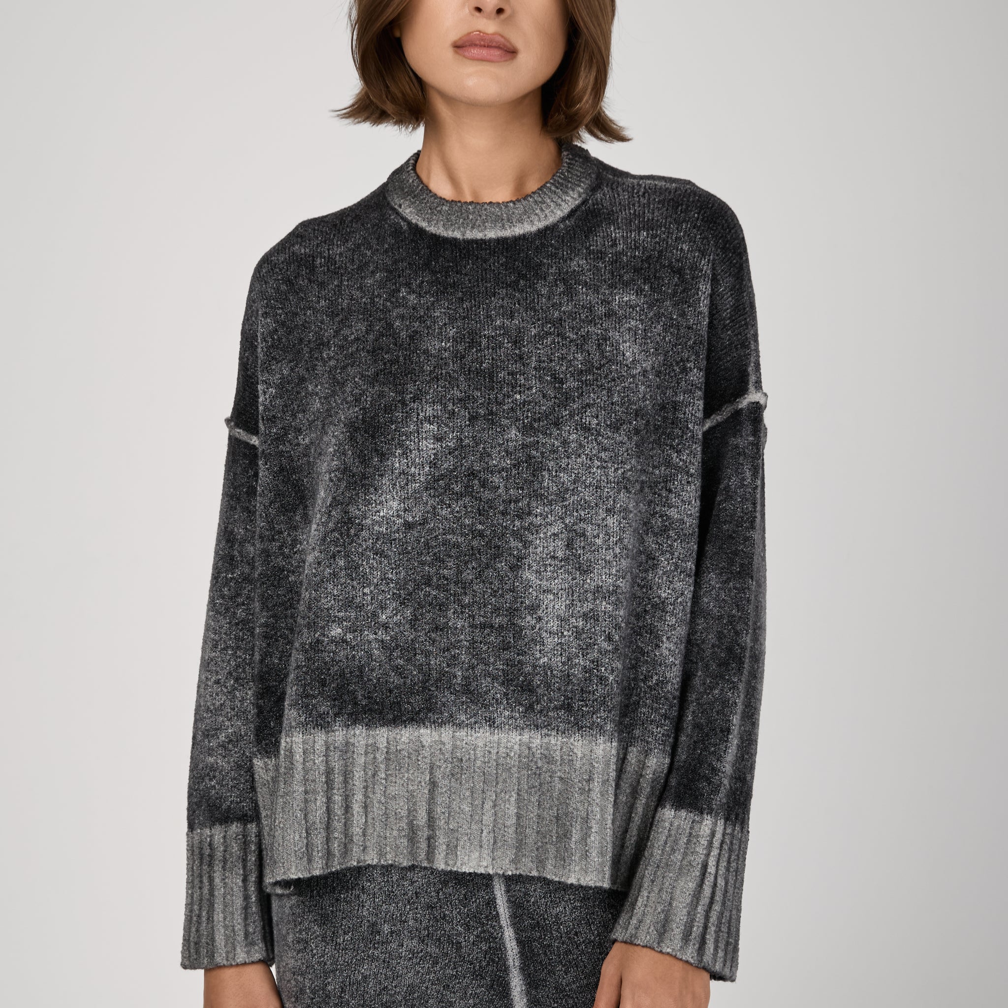 AVANT TOI Hand Painted Miniboucle' Pullover in Husky