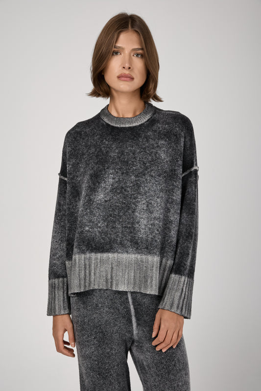 AVANT TOI Hand Painted Miniboucle' Pullover in Husky