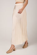AVANT TOI Hand Painted Silk Long Skirt in Vaniglia