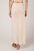AVANT TOI Hand Painted Silk Long Skirt in Vaniglia