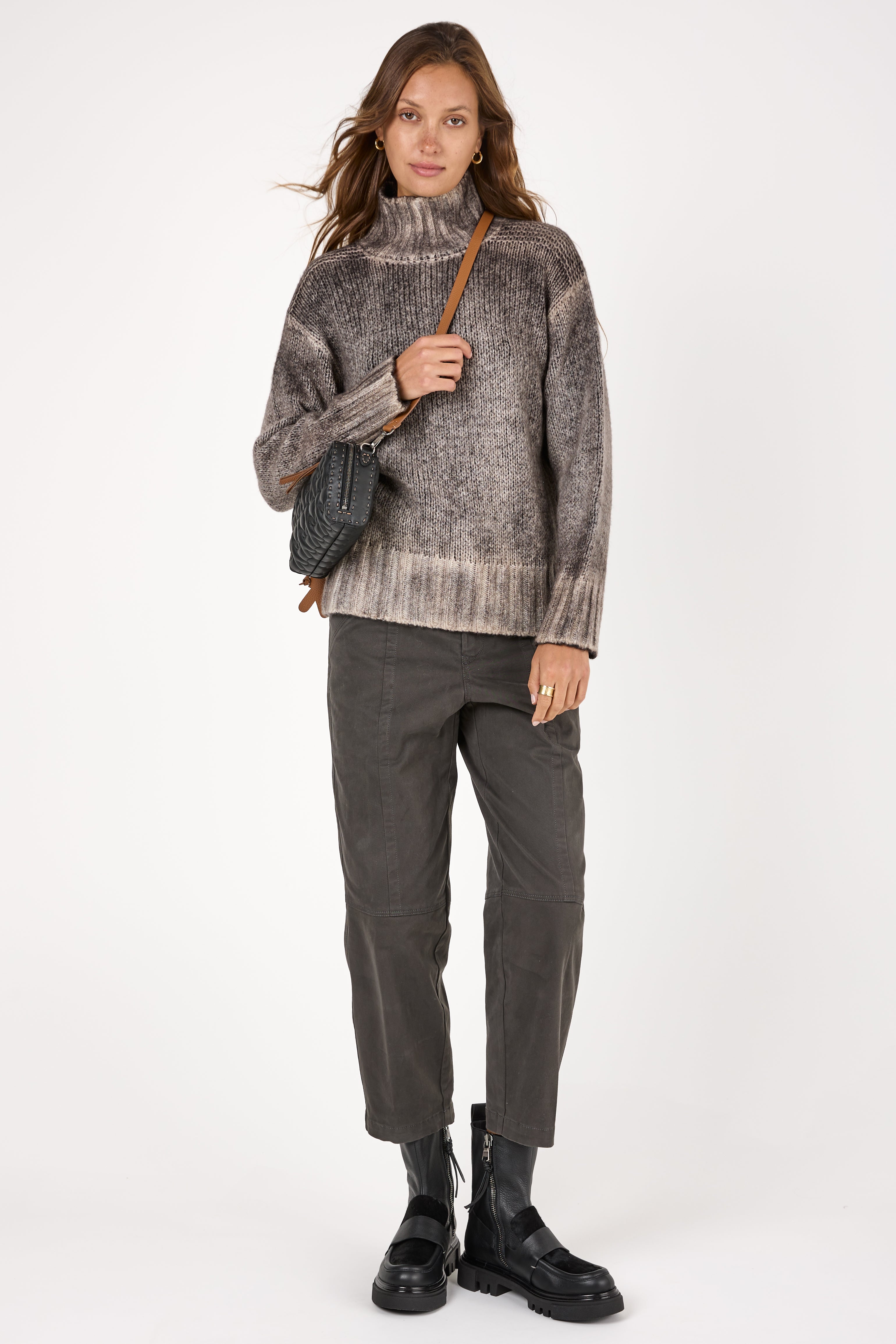 High Neck Pullover in Carruba