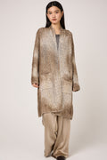 AVANT TOI Laminated Scratched Effect Cardigan in Pennellate Sughero