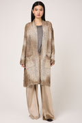 AVANT TOI Laminated Scratched Effect Cardigan in Pennellate Sughero