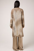 AVANT TOI Laminated Scratched Effect Cardigan in Pennellate Sughero