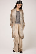 AVANT TOI Laminated Scratched Effect Cardigan in Pennellate Sughero