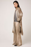 AVANT TOI Laminated Scratched Effect Cardigan in Pennellate Sughero