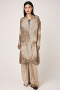 AVANT TOI Laminated Scratched Effect Cardigan in Pennellate Sughero