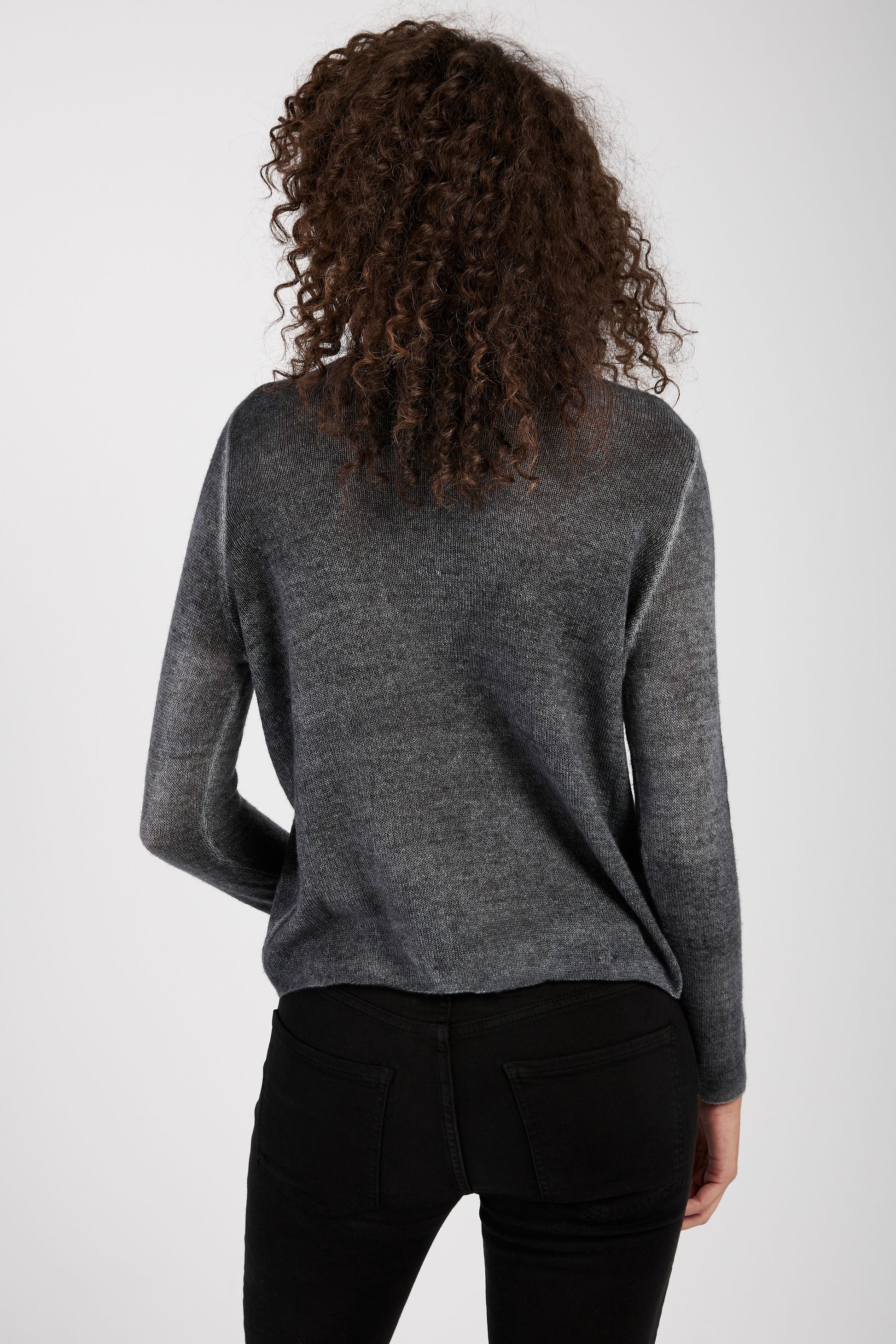 AVANT TOI Off Gauge Cashmere Pullover Sweater in Ghiaccio