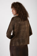 AVANT TOI Off Gauge Pullover Sweater with Lamination in Sughero