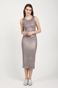 AVANT TOI Ribbed Maxi Dress with Lamination in Lavender