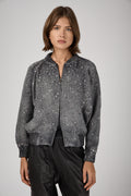 AVANT TOI Shadow Lamination Strassed Bomber Jacket in Husky