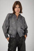 AVANT TOI Shadow Lamination Strassed Bomber Jacket in Husky