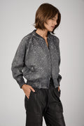 AVANT TOI Shadow Lamination Strassed Bomber Jacket in Husky
