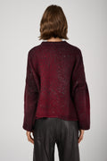 AVANT TOI Shadow Lamination Studded Oversized Pullover in Wine
