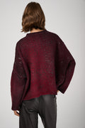 AVANT TOI Shadow Lamination Studded Oversized Pullover in Wine