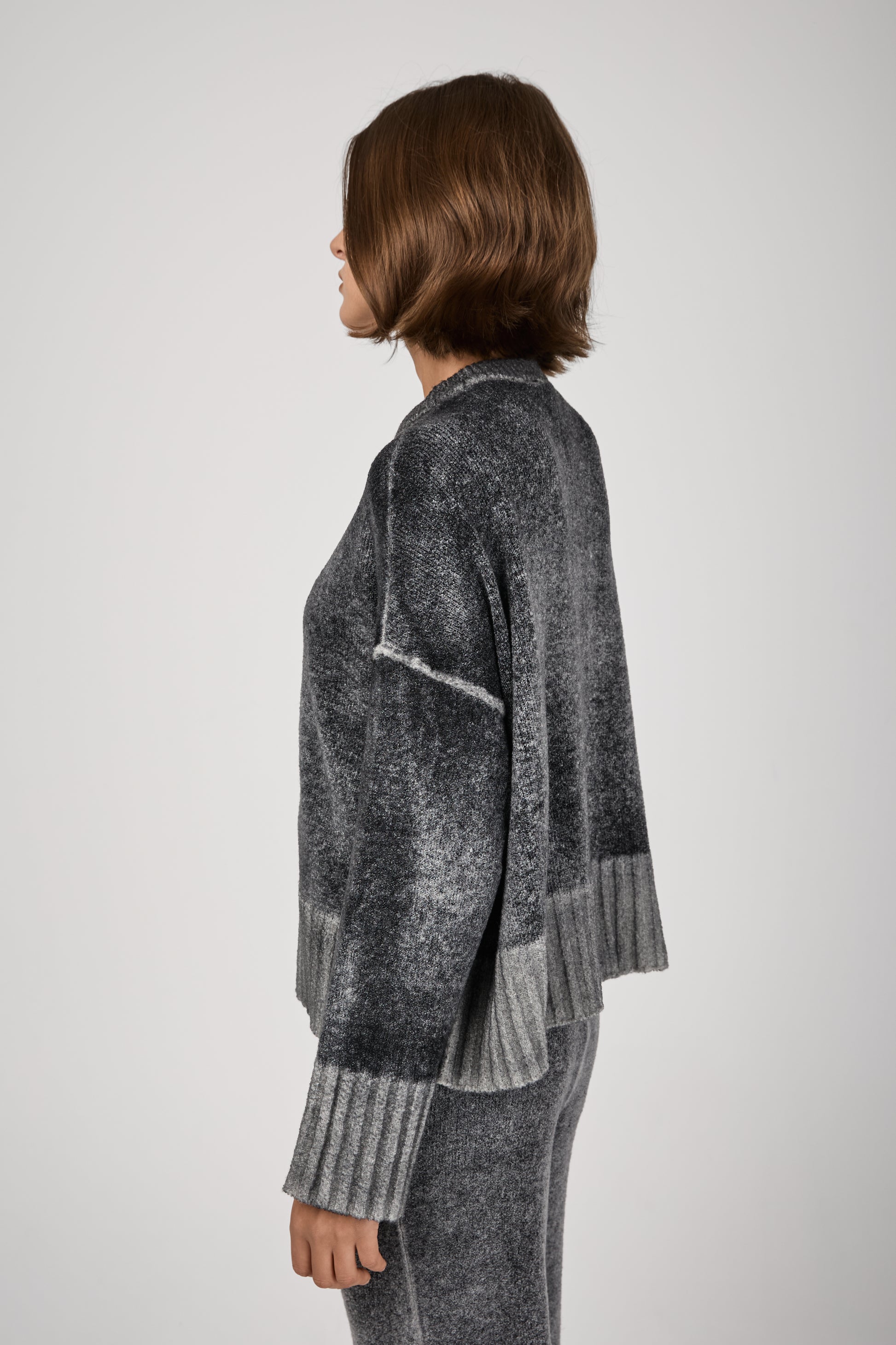 AVANT TOI Hand Painted Miniboucle' Pullover in Husky