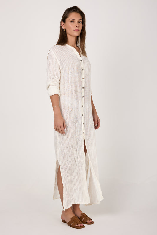 Spolverino Tevere Garza Uffizi Duster Coat in Latte