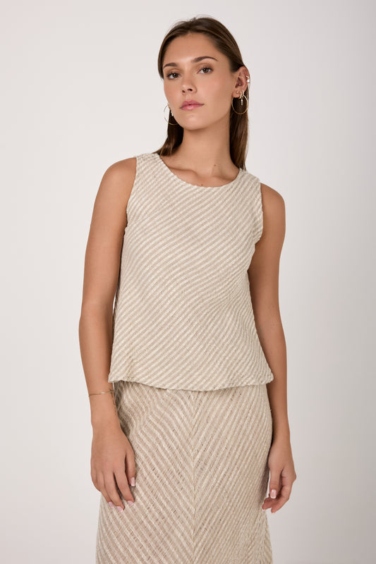 Tank Top Donatello Tela Uffizi in Naturale