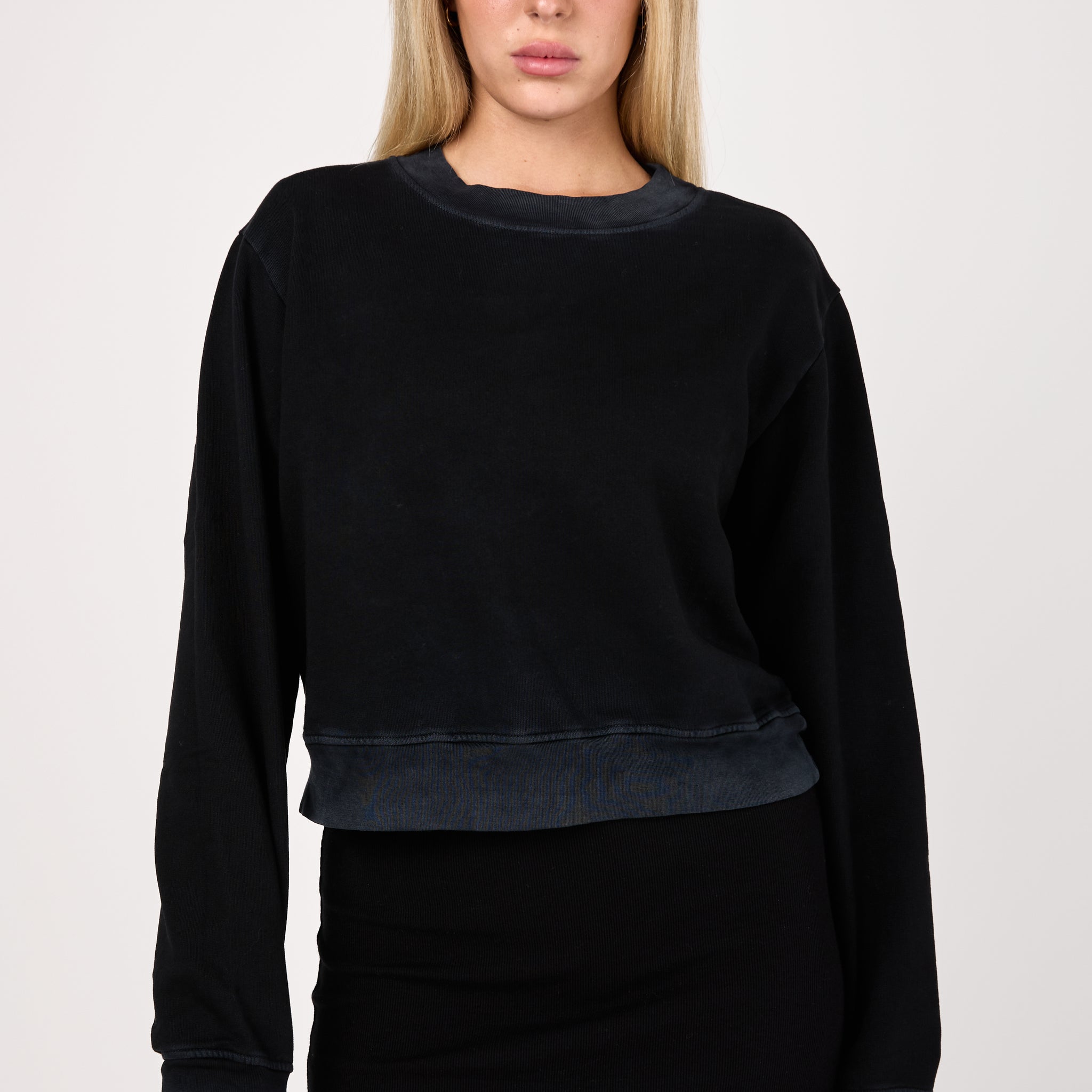 Milan Crewneck Sweatshirt in Vintage Black