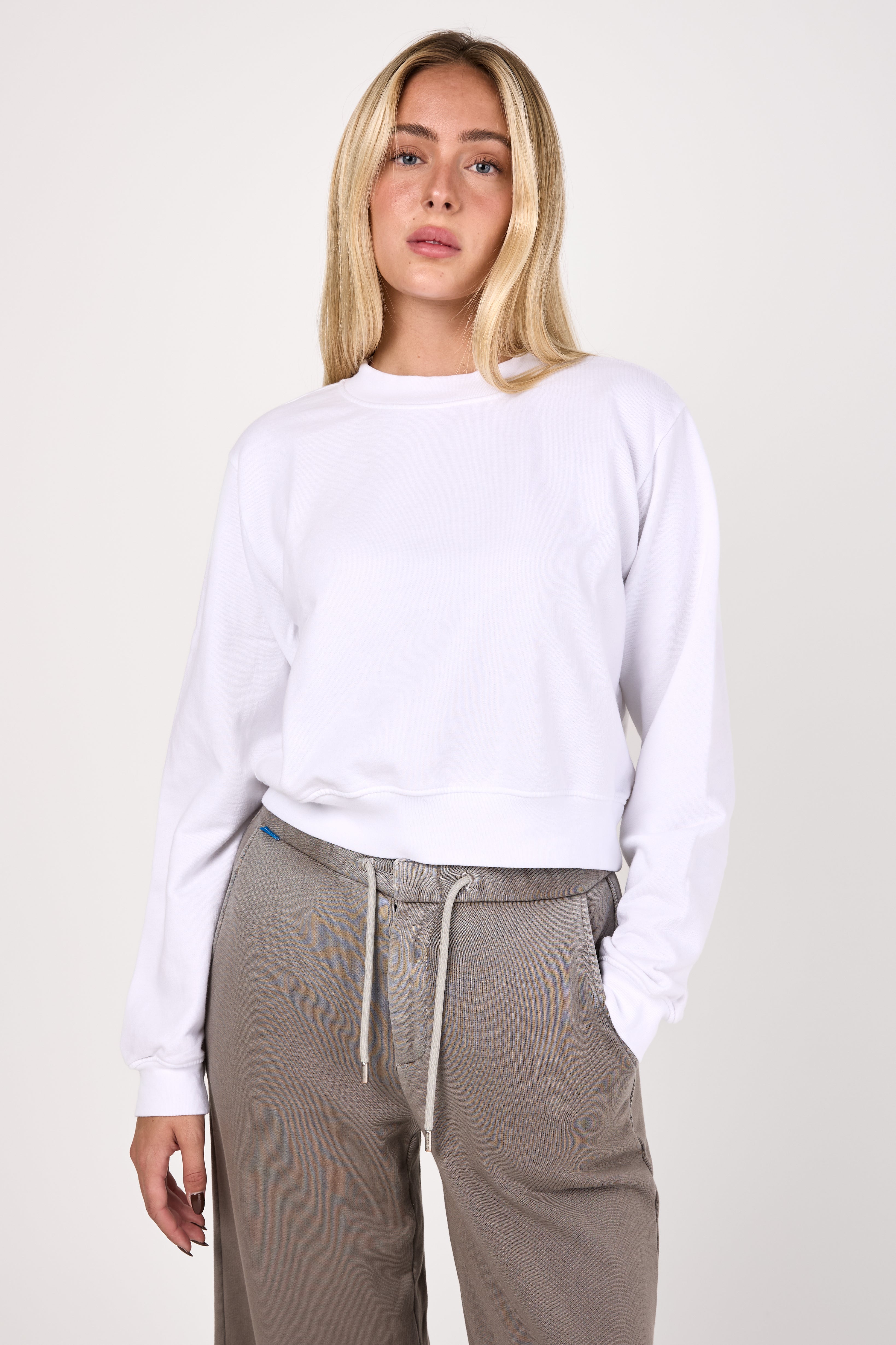 Milan Crewneck Sweatshirt in White