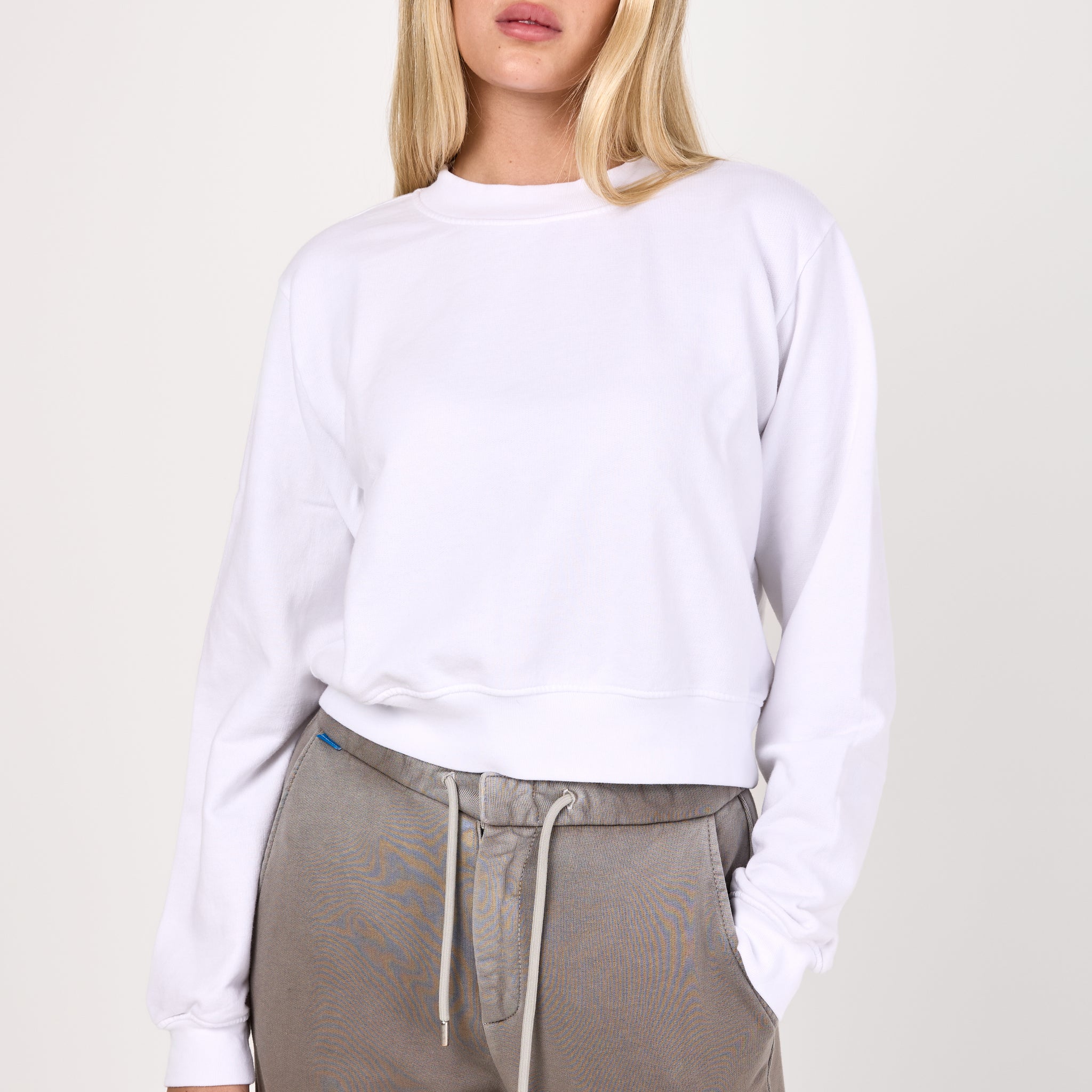 Milan Crewneck Sweatshirt in White