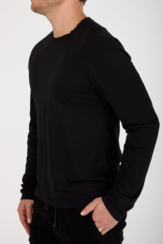 Prince Long Sleeve Shirt in Jet Black