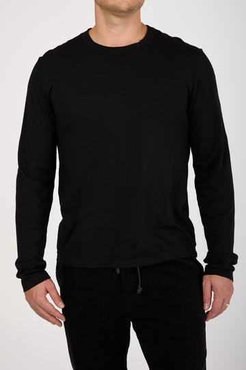 Prince Long Sleeve Shirt in Jet Black