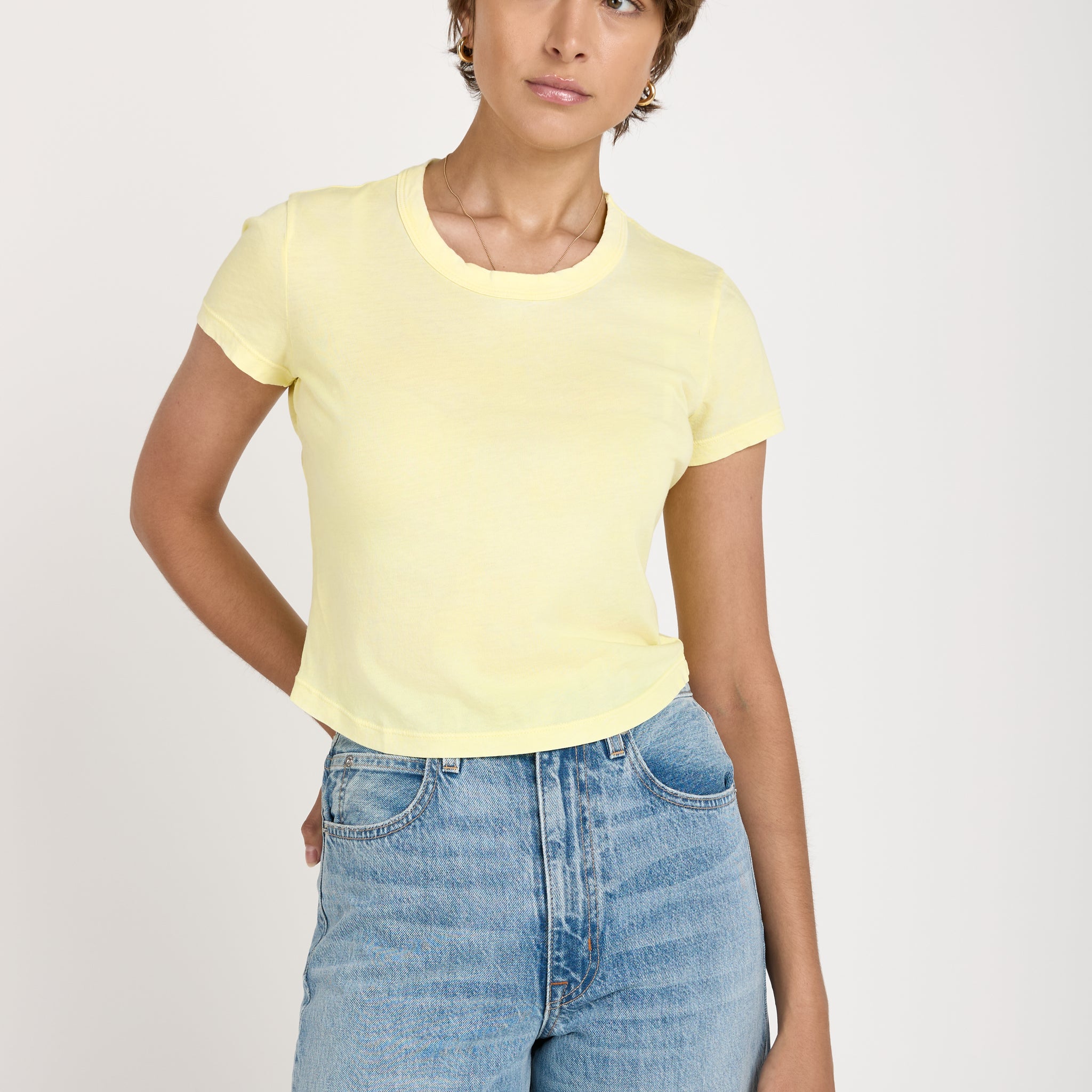 Standard Baby Tee in Vintage Lemon