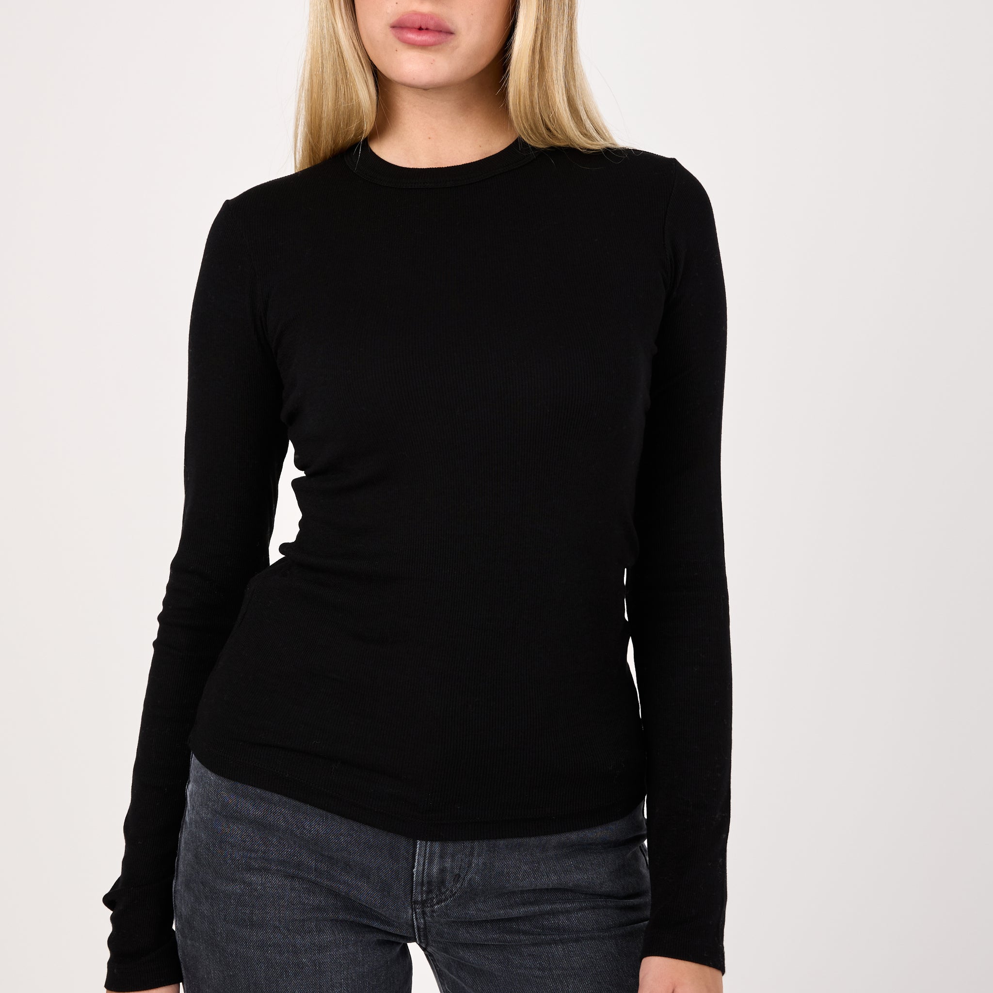 Verona Long Sleeve Shirt in Jet Black