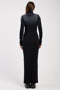 COTTON CITIZEN Verona Turtleneck Maxi Dress in Black Cast
