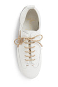 HENRY BEGUELIN Bovine Mousse Leather City Sneaker in Bianco