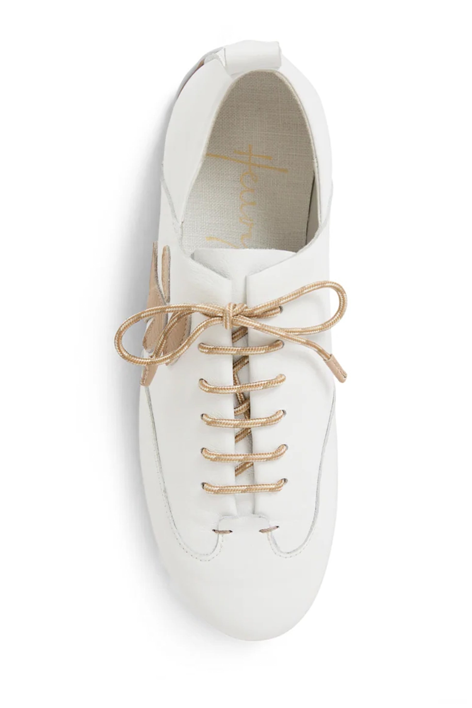 HENRY BEGUELIN Bovine Mousse Leather City Sneaker in Bianco