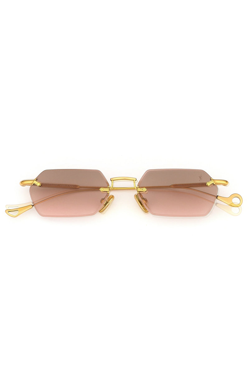 Tank Sunglasses in Gold and Rose Pink