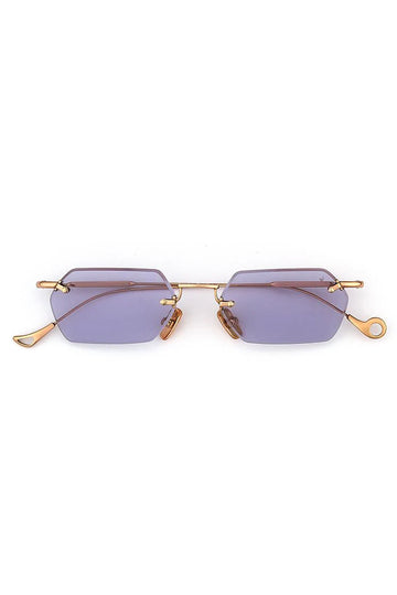 Tank Sunglasses in Rose Gold and Violet