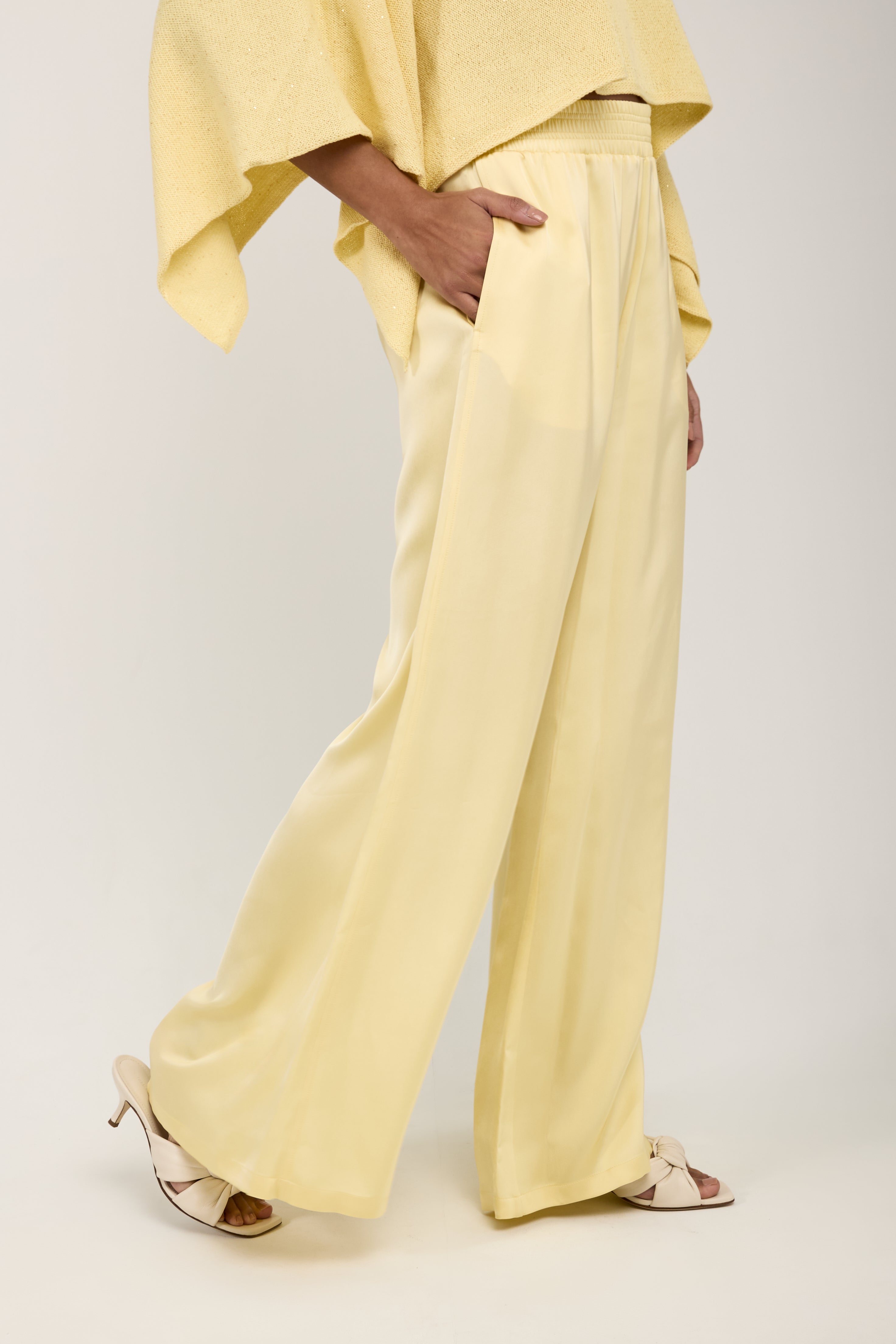Fabiana Filippi draped satin blouse - Yellow