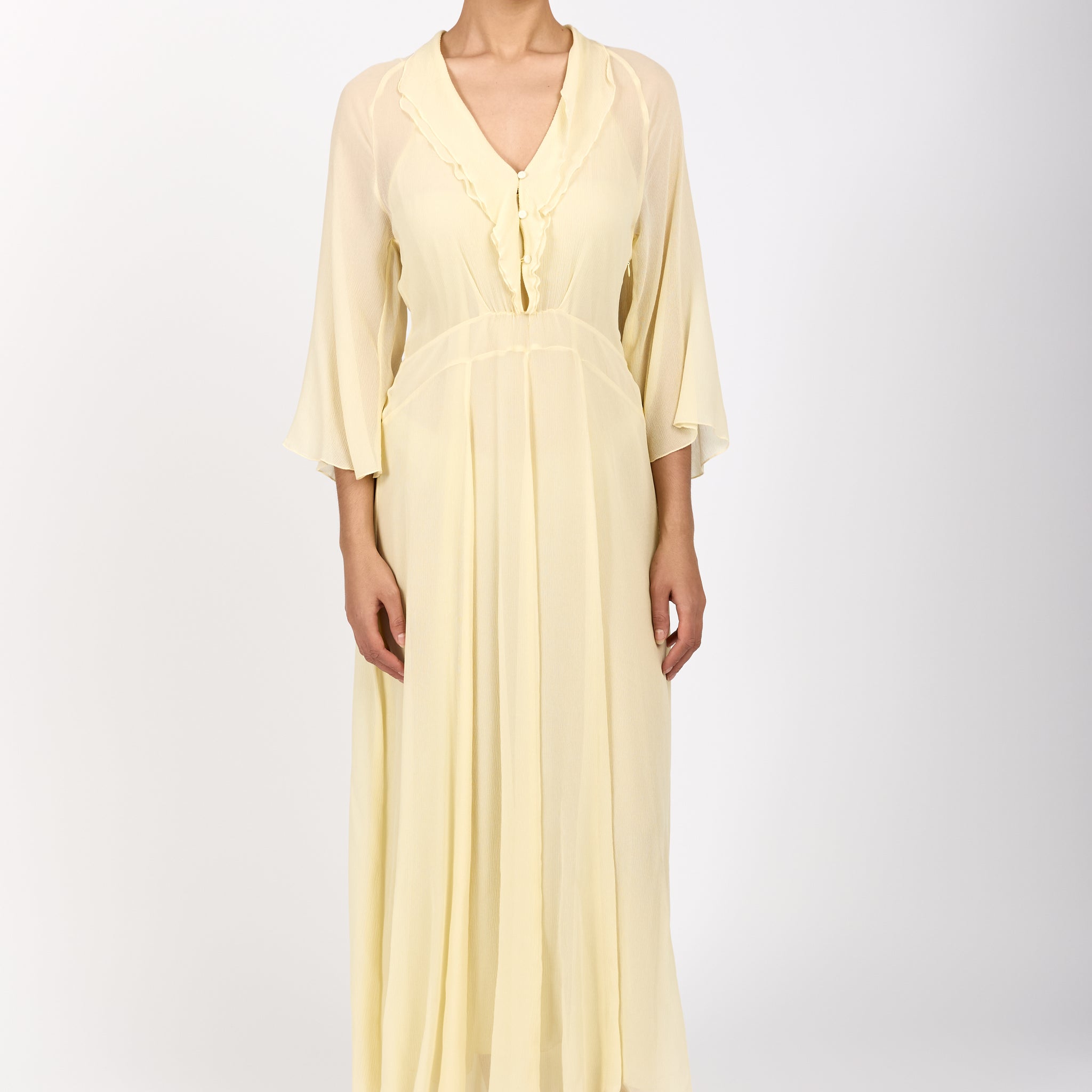 FORTE FORTE Creponne Silk Dress in Luce