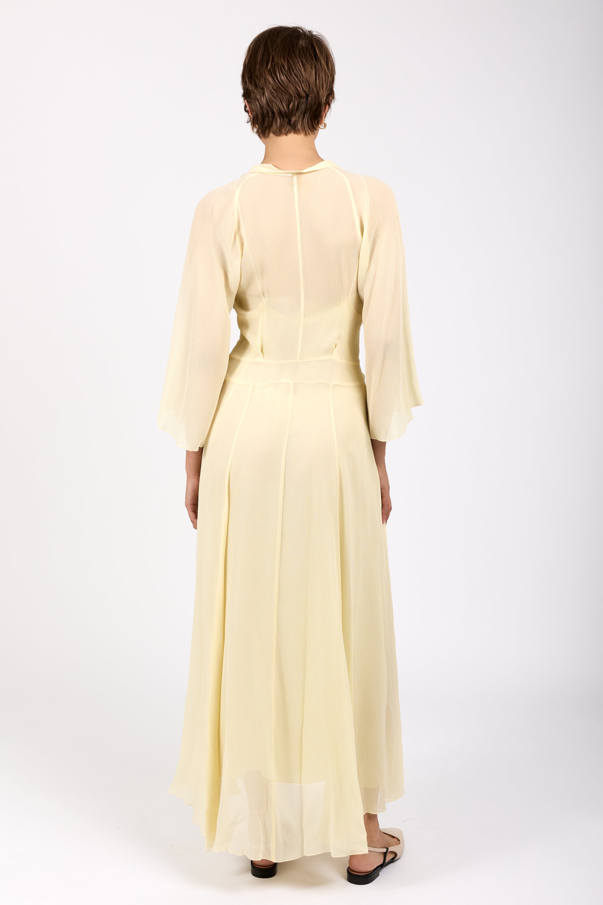 FORTE FORTE Creponne Silk Dress in Luce