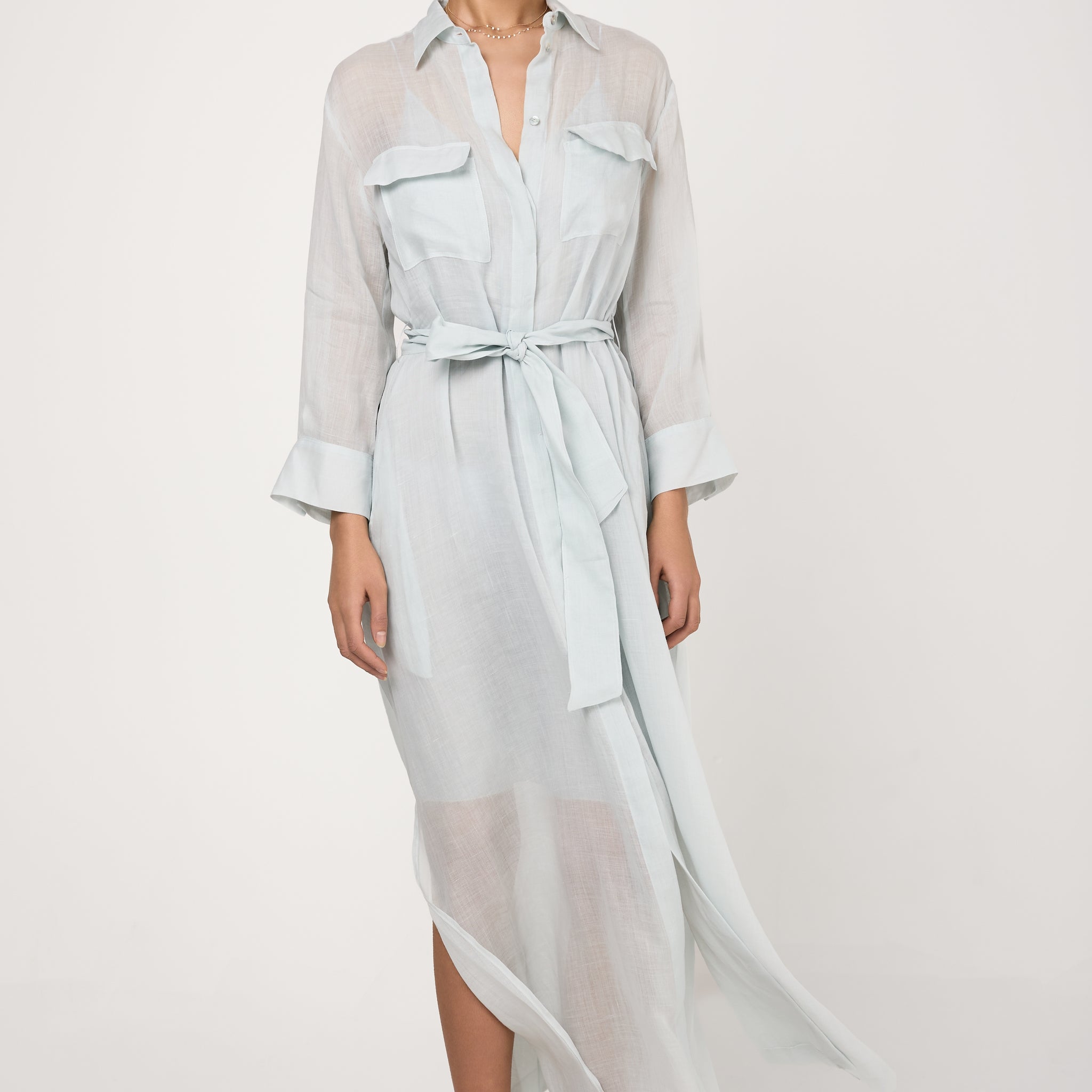 Rami Muslin Shirt Dress in Rugiada