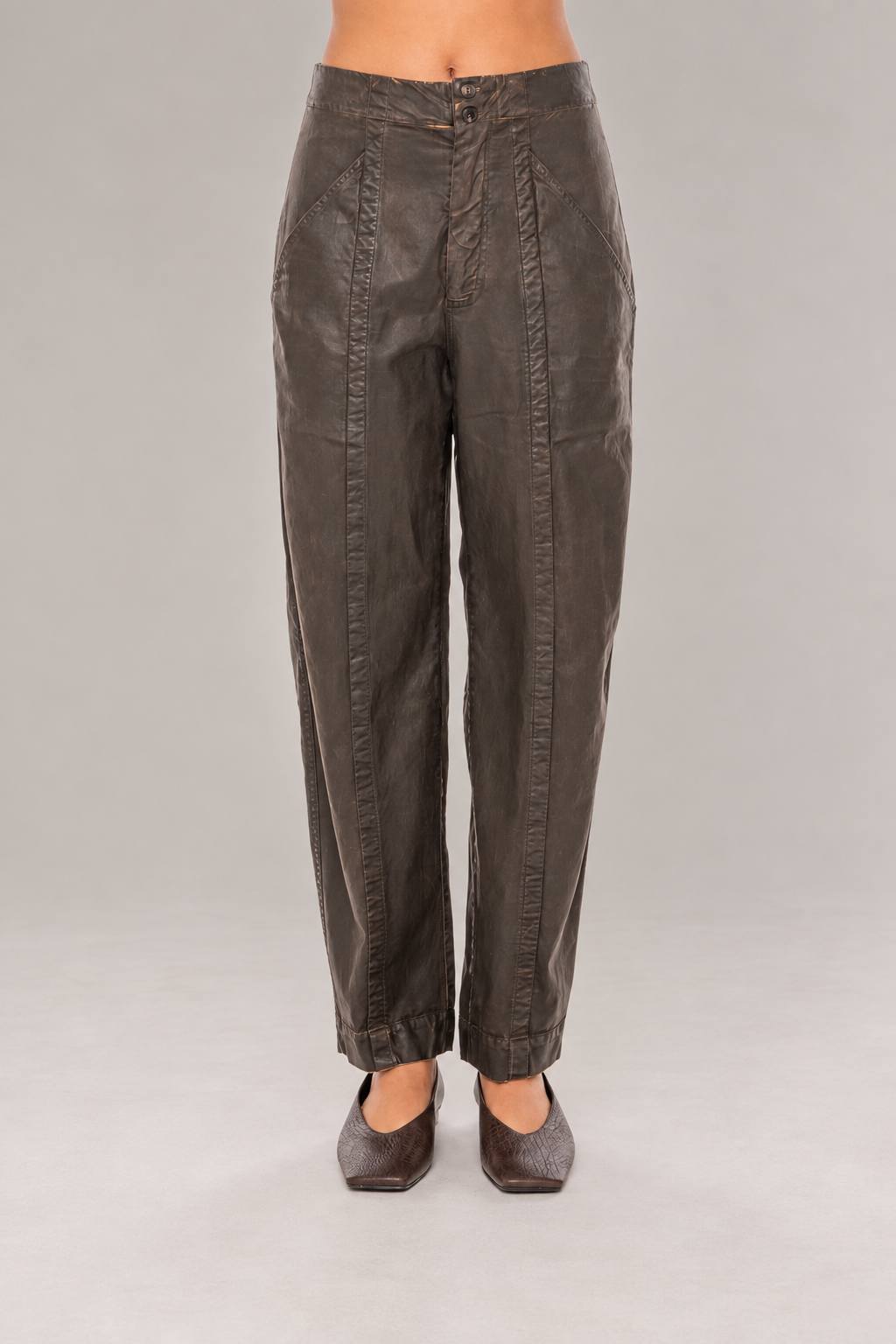 Cotton Woven Pant in Dark Dust