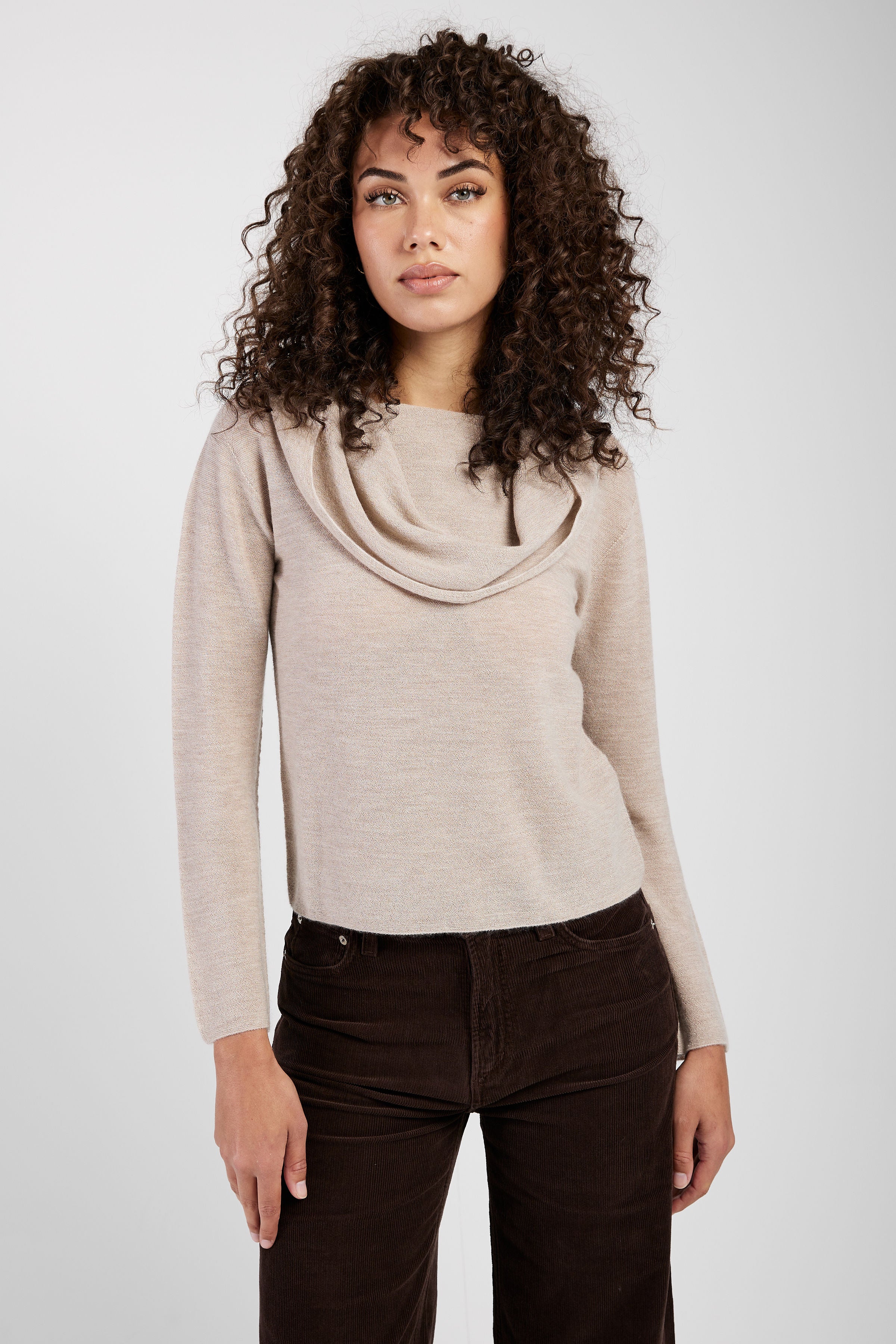 Cowl neck cashmere best sale