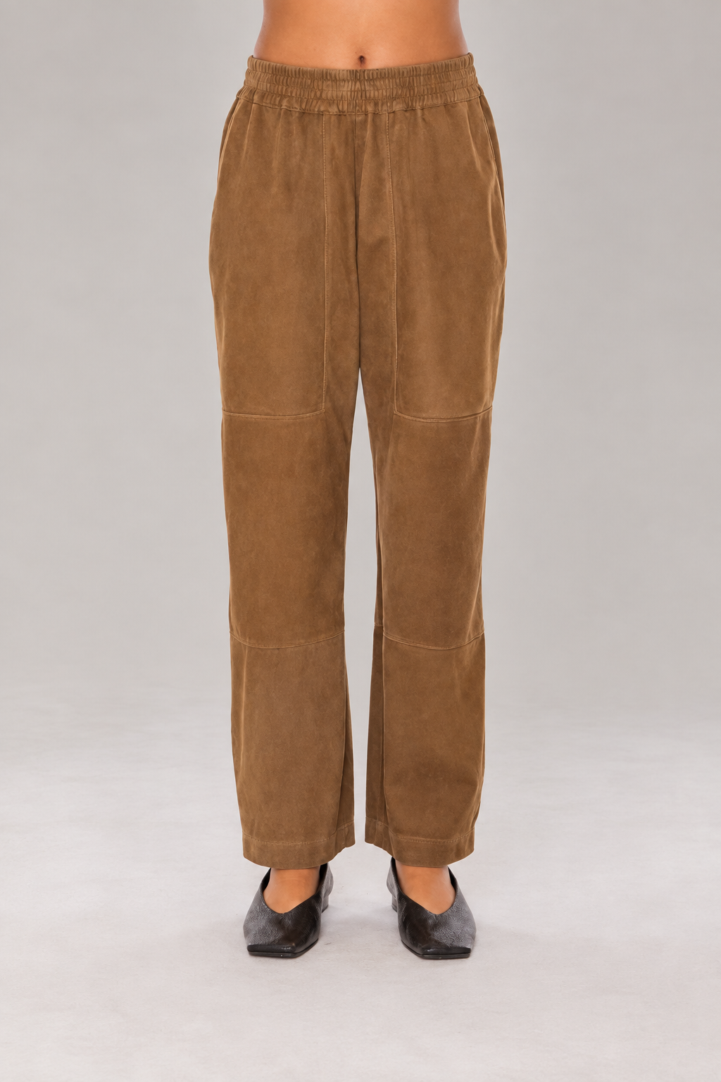 Leather Pant in Cammello