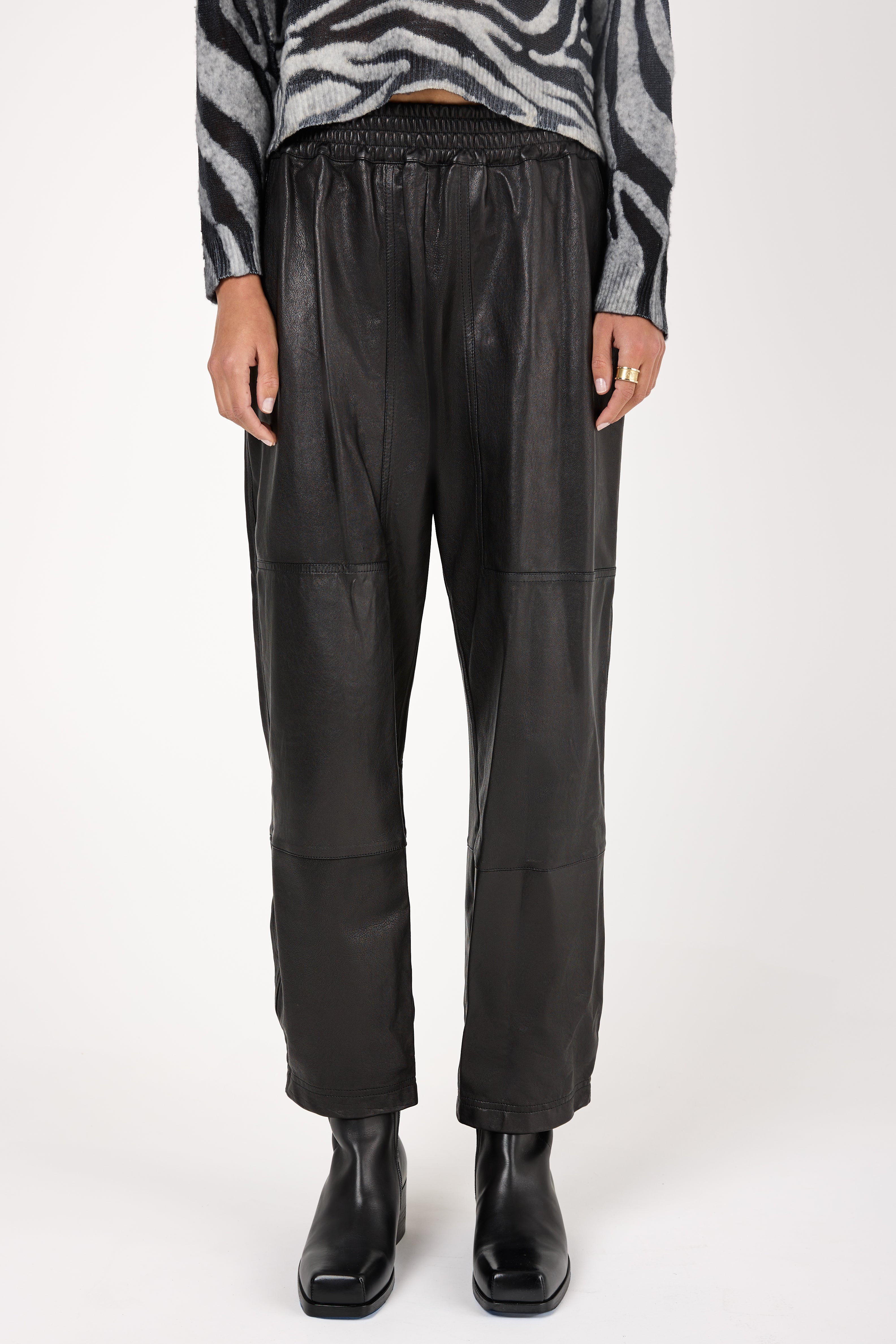 Leather Pant in Nero