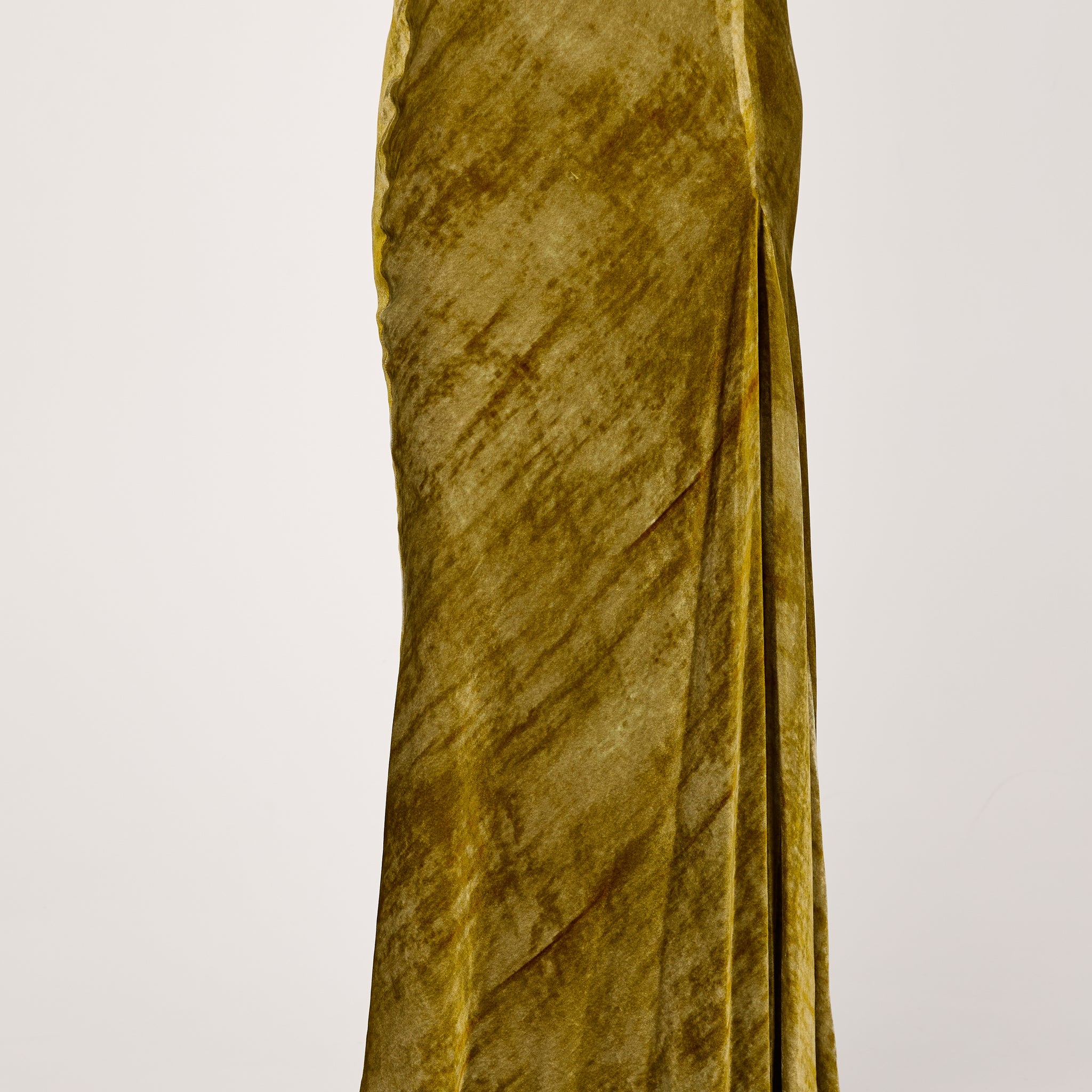 Viscose Silk Woven Skirt in Oliva