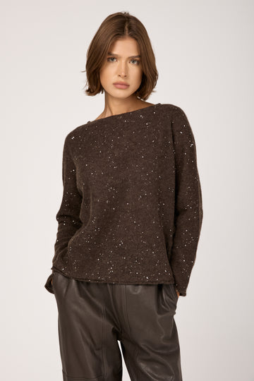 Wool Knit Sweater in Mastice